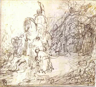 The Baptism of the Eunuch Drawing Rembrandt